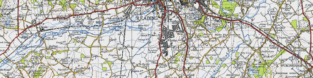 Old map of Whitley in 1940