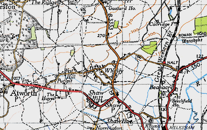 Old map of Whitley in 1946