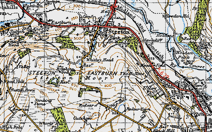 Old map of Brighton Wood in 1947