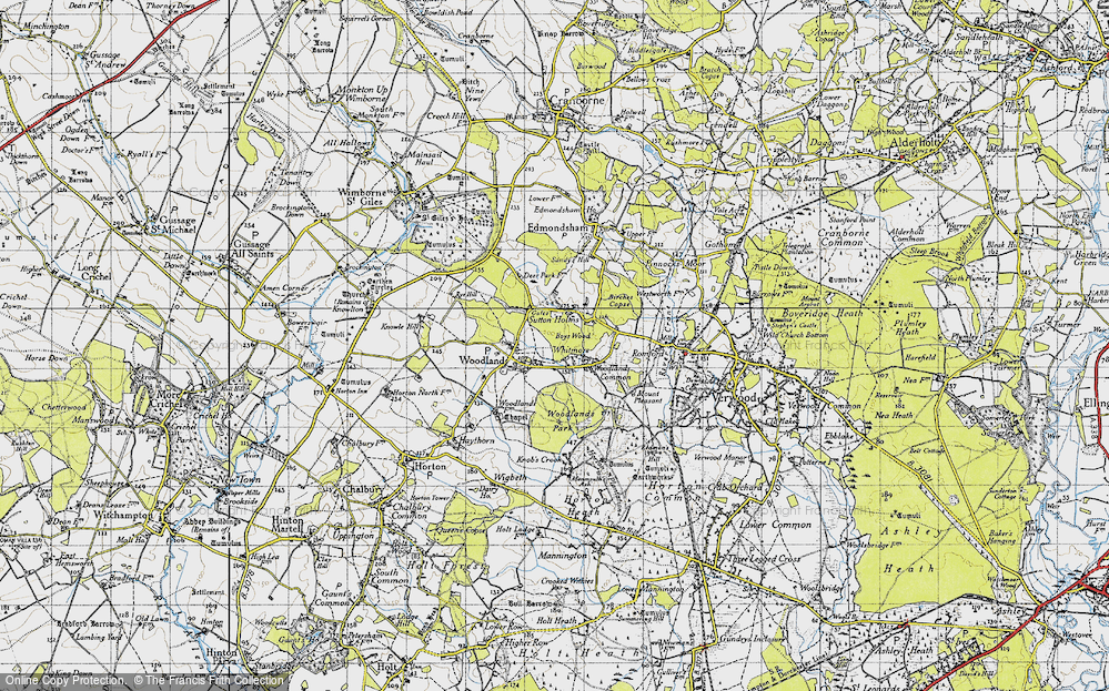 Old Map of Whitmore, 1940 in 1940