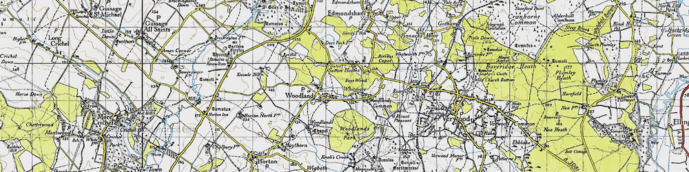 Old map of Whitmore in 1940