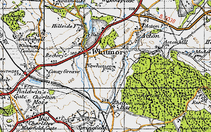 Old map of Whitmore in 1946