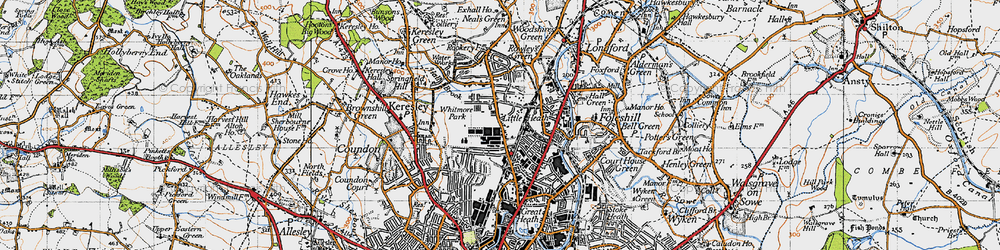 Old map of Whitmore Park in 1946