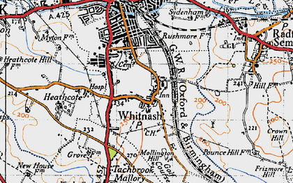Old map of Whitnash in 1946