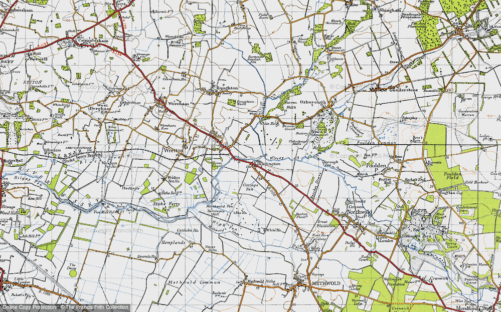 Old Map of Whittington, 1946 in 1946