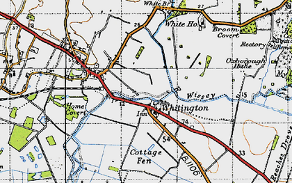 Old map of Whittington in 1946