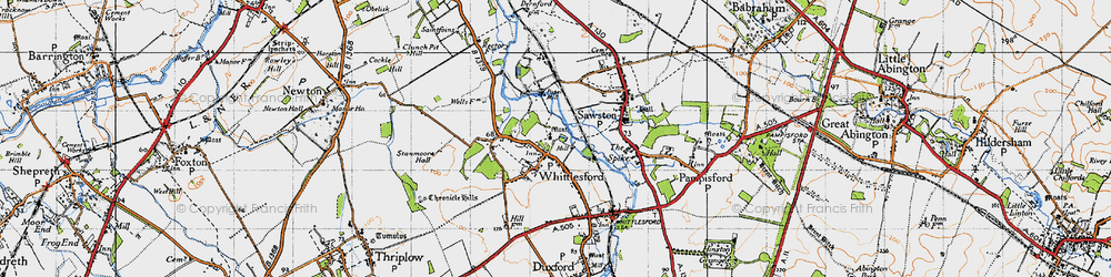 Old map of Whittlesford in 1946