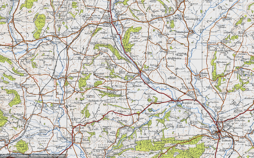 Old Map of Whittytree, 1947 in 1947