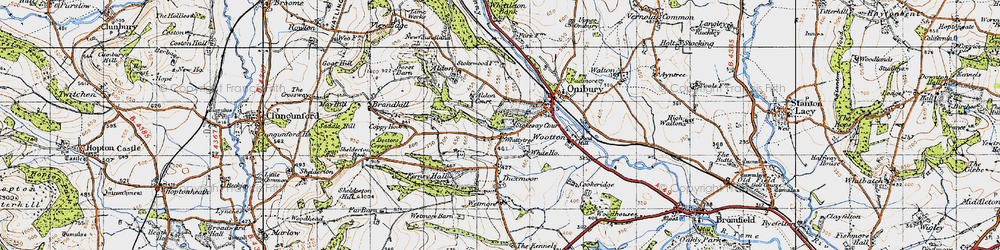 Old map of Whittytree in 1947