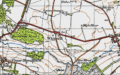 Old map of Whitwell in 1946