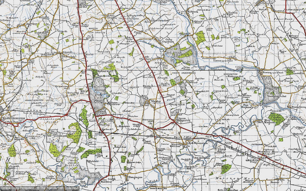 Old Map of Whixley, 1947 in 1947