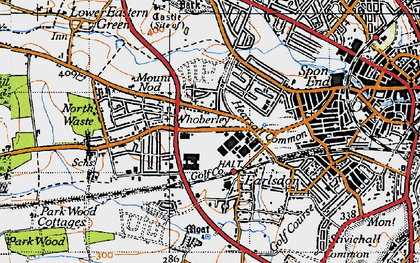 Old map of Whoberley in 1946