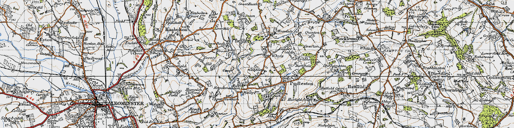 Old map of Whyle in 1947
