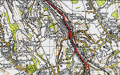 Old map of Whyteleafe in 1946