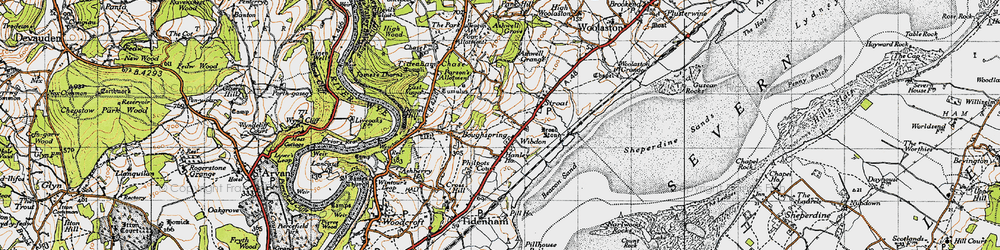 Old map of Wibdon in 1946