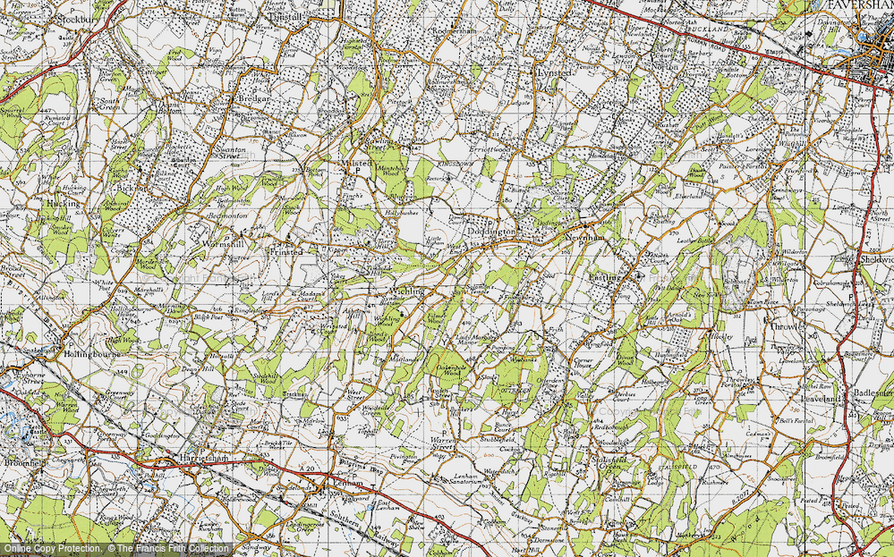 Old Map of Wichling, 1946 in 1946