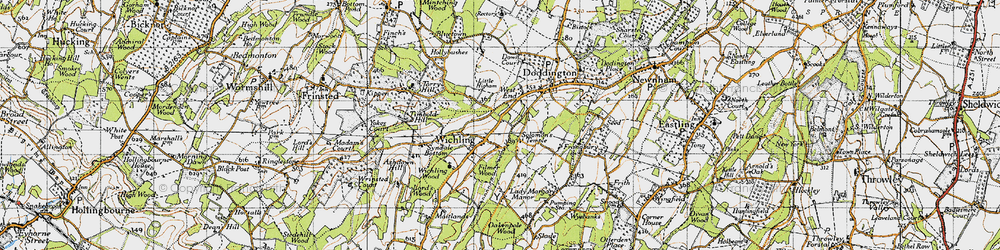 Old map of Wichling in 1946