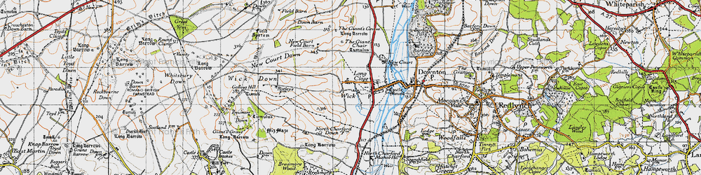 Old map of Wick in 1940