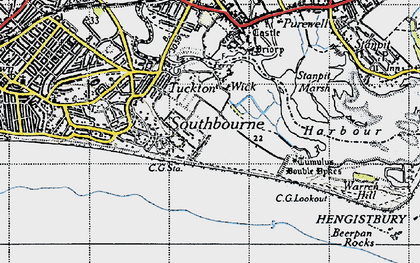 Old map of Wick in 1940