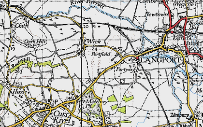 Old map of Wick in 1945