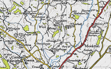 Old map of Wick in 1946