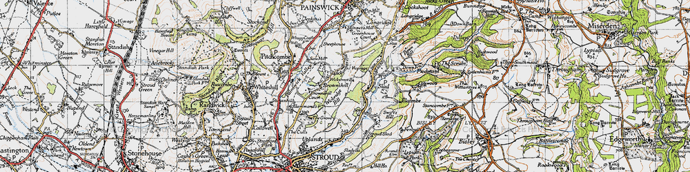 Old map of Wickridge Hill in 1946