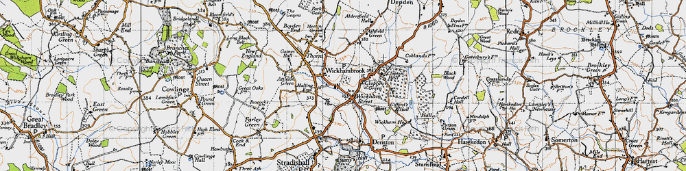 Old map of Wickham Street in 1946