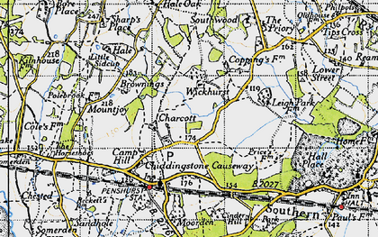 Old map of Wickhurst in 1946