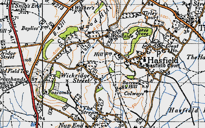 Old map of Wickridge Street in 1947