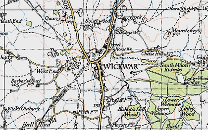 Old map of Wickwar in 1946
