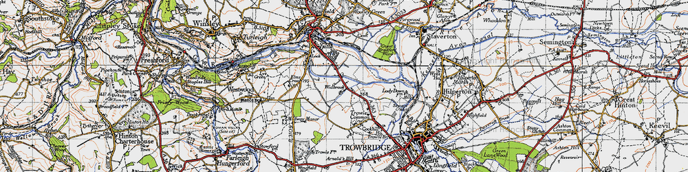 Old map of Widbrook in 1946