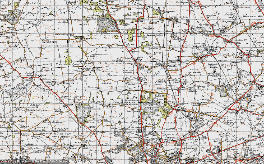 Old Map of Wideopen, 1947 in 1947