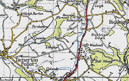 Old map of Widewell in 1946