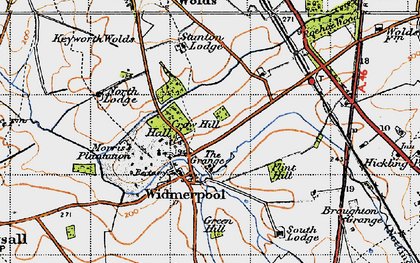Old map of Widmerpool in 1946