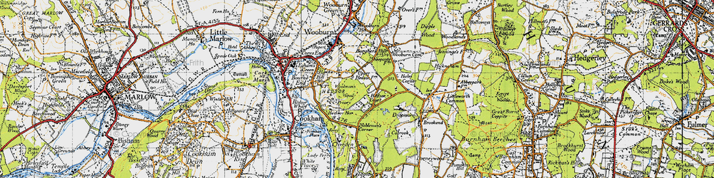 Old map of Cliveden in 1945
