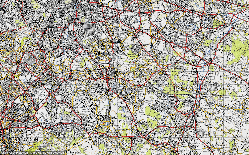 Old Map of Widmore, 1946 in 1946