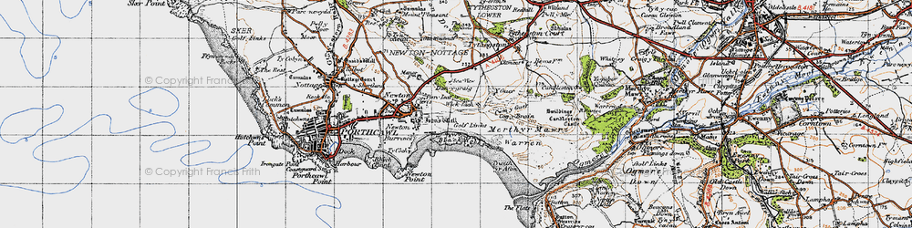 Old map of Wig Fach in 1947