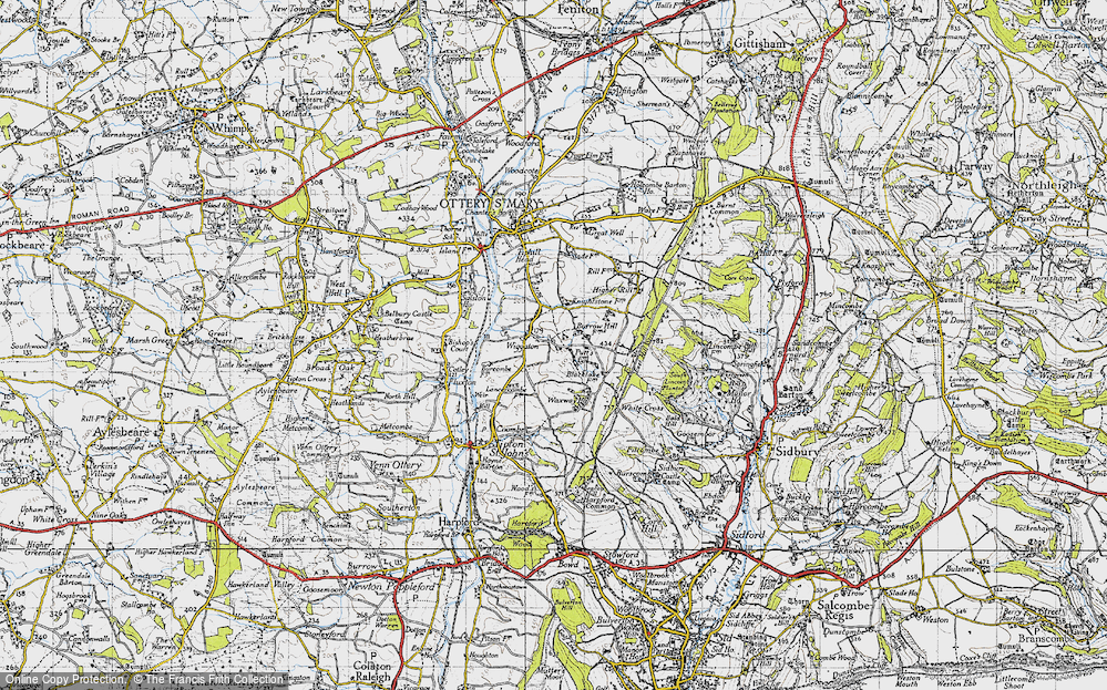Old Map of Wiggaton, 1946 in 1946