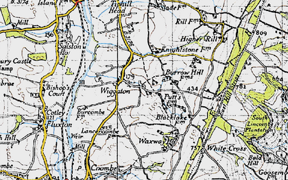 Old map of Wiggaton in 1946