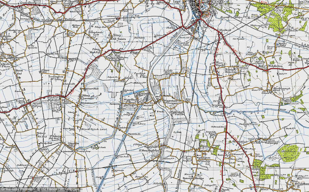 Old Map of Wiggenhall St Germans, 1946 in 1946