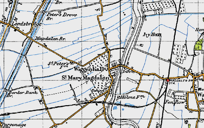Old map of Wiggenhall St Mary Magdalen in 1946