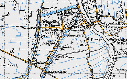 Old map of Wiggenhall St Mary the Virgin in 1946