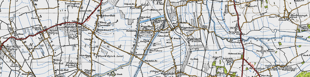 Old map of Wiggenhall St Mary the Virgin in 1946