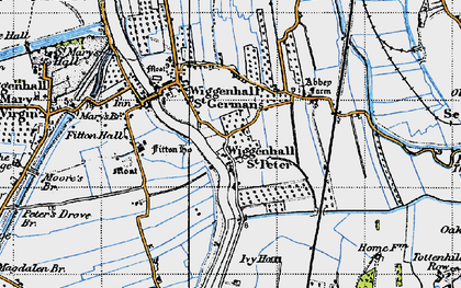 Old map of Wiggenhall St Peter in 1946