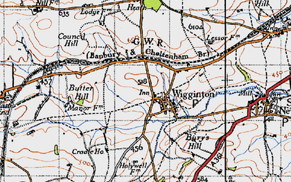 Old map of Wigginton in 1946