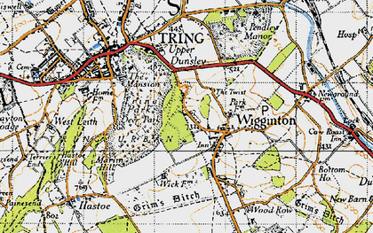 Old map of Wigginton in 1946