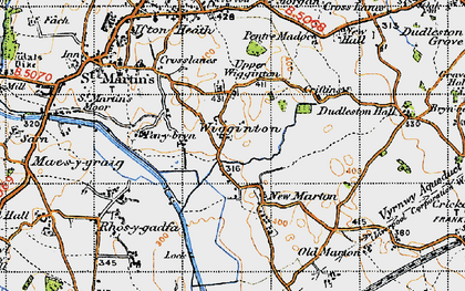 Old map of Wigginton in 1947