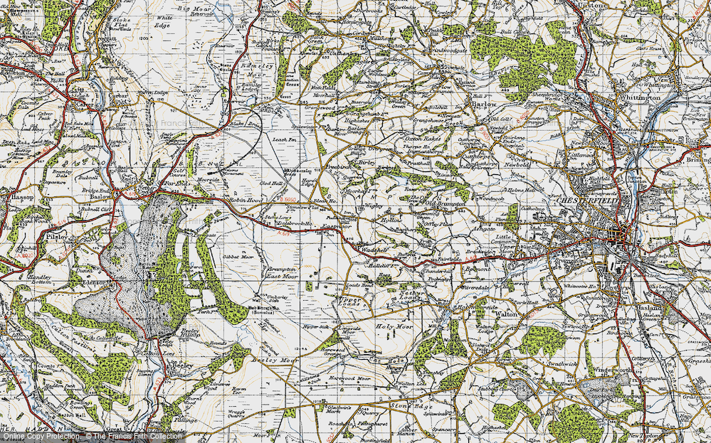 Old Map of Wigley, 1947 in 1947