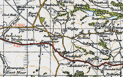 Old map of Wigley in 1947