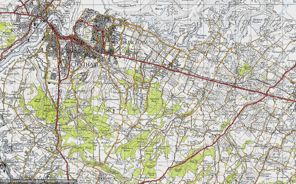 Old Map of Wigmore, 1946 in 1946
